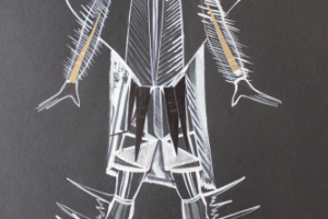 Худ.эскиз авангардного костюма.