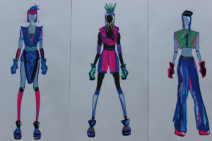 Худ.эскизы спортивного костюма.