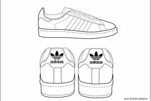 Технический рисунок кед Adidas