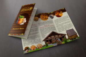 Рекламный буклет для банного клуба "Услада"