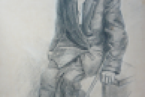 Портрет дедушки (уголь)