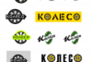 варианты логотипов для шинного центра "Колесо"
