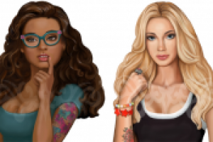 блондинка и брюнетка