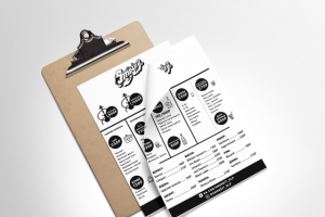 Меню на планшете для кальянной