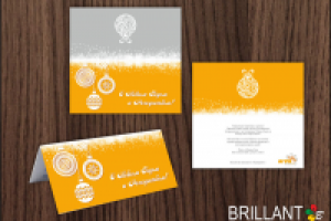 Новогодняя открытка в фирменном стиле компании