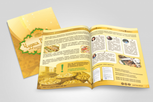 Дизайн и верстка буклета для кондитерского производства.