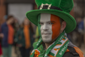 На ирландском параде...