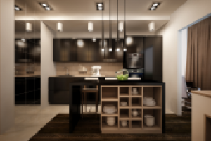 Кухня в однокомнатной квартире