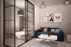 Скандинавский LOFT в 1-комнатной квартире.