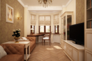 гостинная в сталинской квартире ( вариант)