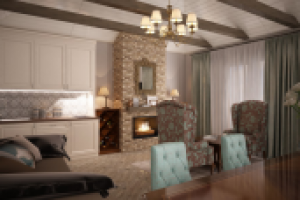 Интерьер домика для отдыха в коттеджном поселке Новые Вешки