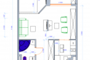 планировка однокомнатной квартиры в ЖК Водный