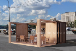 Проект кафе из морских контейнеров
