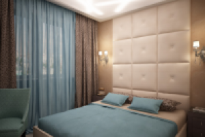 Спальня в однокомнатной квартире в стиле Арт- деко