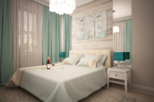 Спальня в трехкомнатной квартире. ЖК Водный