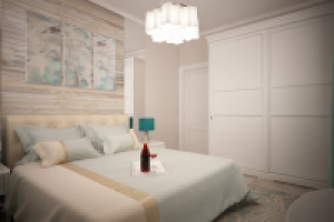 Спальня в трехкомнатной квартире. ЖК Водный