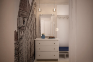 Прихожая в трехкомнатной квартире. ЖК Водный