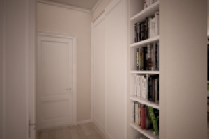 Прихожая в трехкомнатной квартире. ЖК Водный