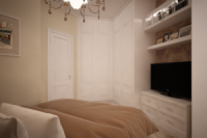 Спальня в двухкомнатной квартире. ЖК Белый Парк