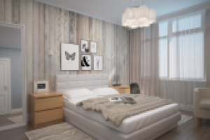 Спальня в скандинавском стиле. ЖК Триколор