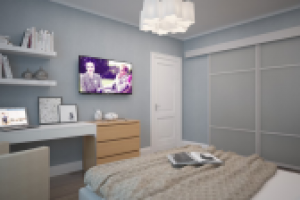 Спальня в скандинавском стиле. ЖК Триколор