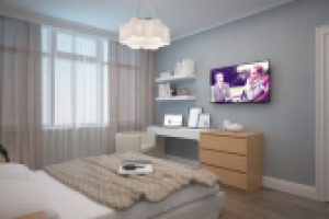 Спальня в скандинавском стиле. ЖК Триколор