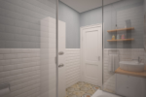 Ванна в скандинавском стиле. ЖК Триколор