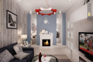 Гостиная в 2-х комнатной квартире  г. Одинцово