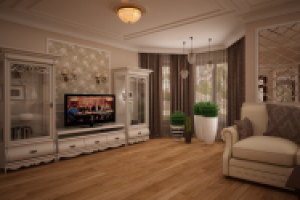 Гостиная в коттедже