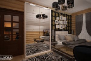 Спальня  в деревянном доме