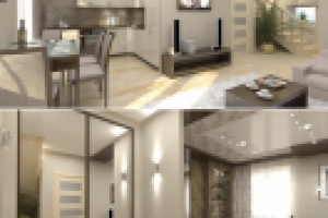 Дизайн гостинной в таунхаусе