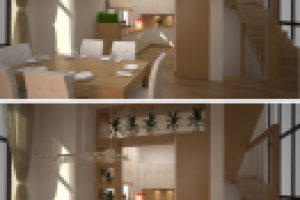 Дизайн интерьера кухни в таунхаусе