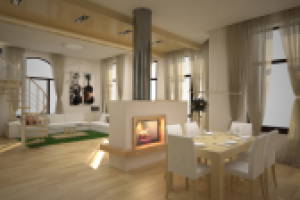 Дизайн интерьера 1-ого этажа в таунхаусе