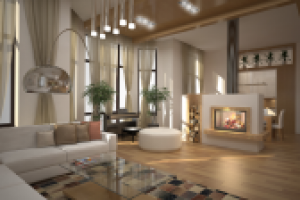 Дизайн интерьера 1-ого этажа в таунхаусе