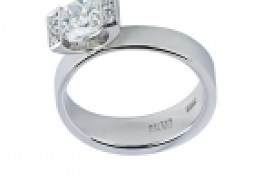 Кольцо белое золото с бриллиантами