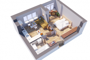 3D Планировки для строительной компании.