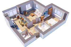 3D Планировки для строительной компании.