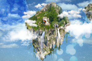 Коллаж - «Летающий остров»