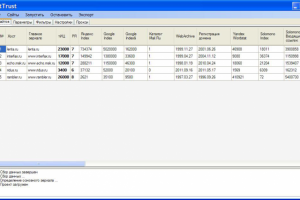 Приложение для сбора различных SEO-параметров сайтов