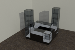 3D модель торговой витрины