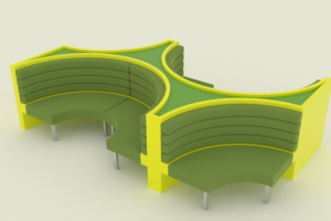 3D модель мягкой мебели для ТЦ