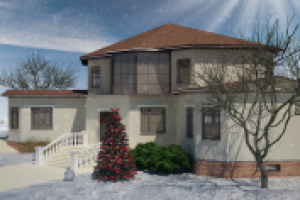 Фасад коттеджа