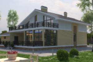 Пример визуализации коттеджа