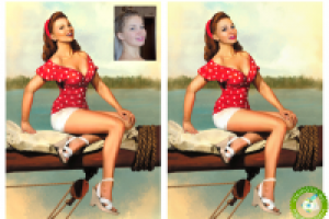 Фотомонтаж в стиле пин-ап