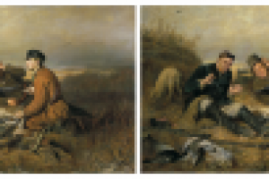 Фотомонтаж в картину "Охотники на привале" В.Г.Перова