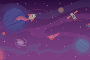 2D фоновая иллюстрация к компьютерной игре