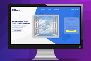 ЭКОlife - продажа пластиковых окон. Лендинг