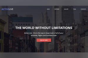 ActiveLIVE - Лендинг для продажи мобильного приложения
