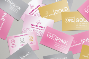Визитка и скидочные карты для Beauty Sfera