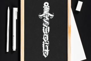 Леттеринг лого Sword